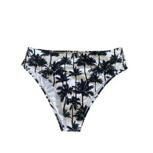 VYB NWT XL Black & White Palm Tree Print Hipster Bikini Bottoms